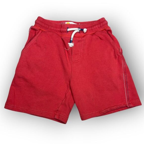 Boden, Red-Orange Shorts, Elastic Drawstring Waist, Contrast Stitching Boys 6Y - Picture 1 of 16